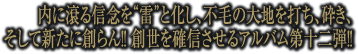 12th Album 『雷神創世』